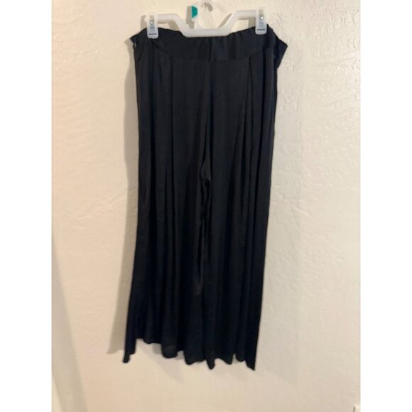 Soft Surroundings Black Perfect Palazzo Wide Leg Scandi Girl Pants - Picture 11 of 14